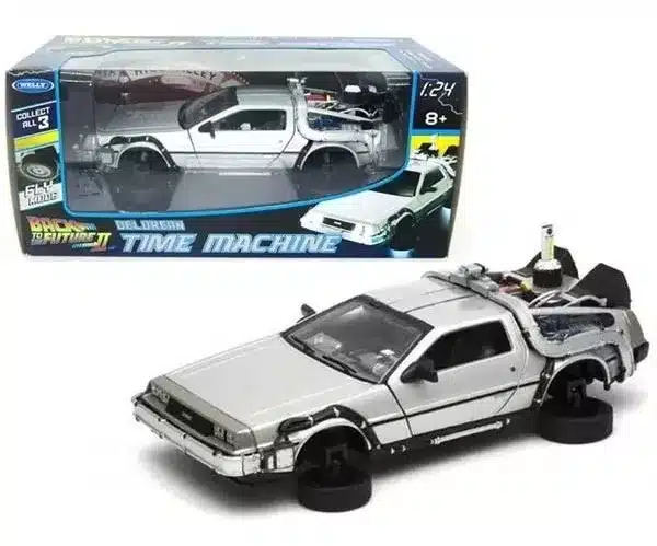22441 Delorean Time Machine Back To The Future 2 1:24 Welly #22441 - Imagem 1