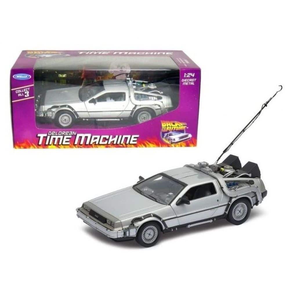 22443 Delorean Time Machine Back To The Future 1 1:24 Welly #22443 - Imagem 1