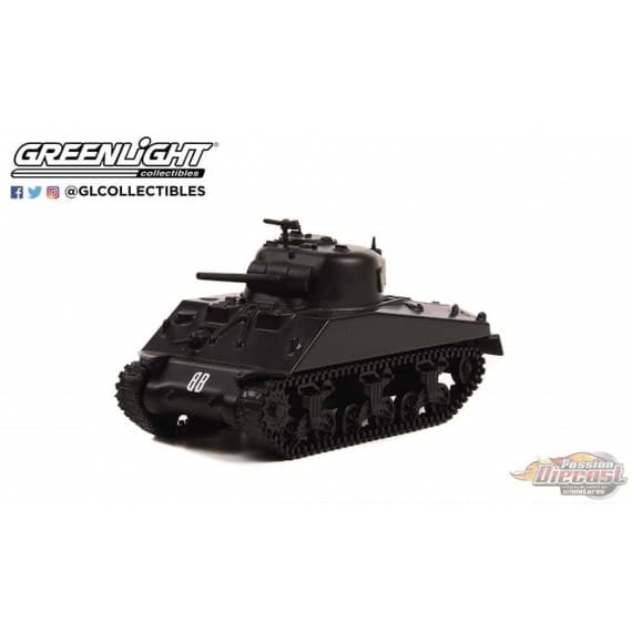 28090A Tanque M4 Sherman 1944 - Black Bandit Série 26 - 1/64 Greenlight #28090-A - Imagem 1