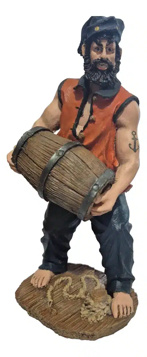 barril Estatua Marinheiro com barril resina #45999 - Imagem 1