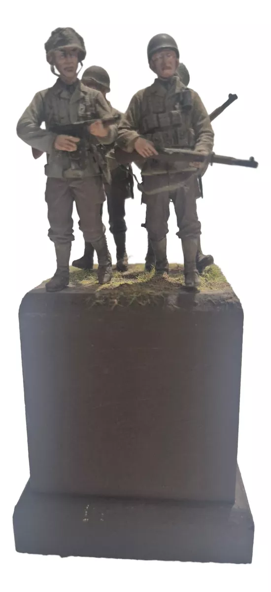 diorama12 Diorama com 4 soldados U.S. Army Segunda Guerra Mundial 1/35 - Imagem 1