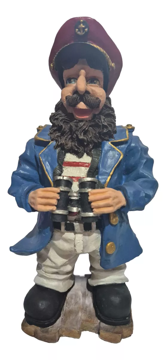 marinha Estátua Resina Capitão Marinheiro Timoneiro 26 Cm #45690 - Imagem 1