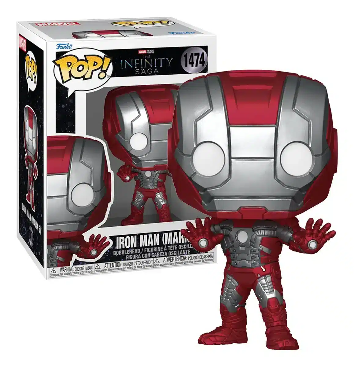 83789b Funko Pop! The Infinity Saga Marvel Iron Man - Mark 5 #1474 - Imagem 1