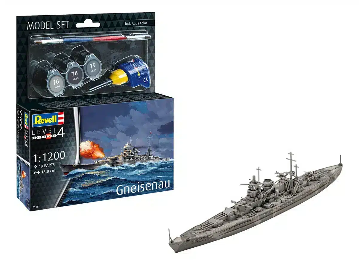 5181 Kit Revell Battleship Gneisenau 1/1200 #05181 - Imagem 1