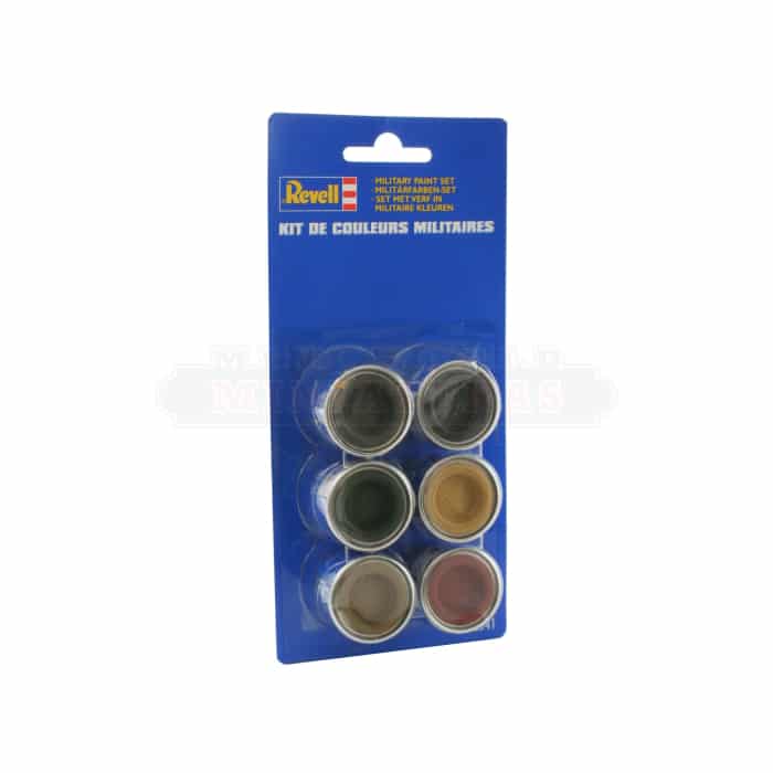 Revell 32341 Set 6 Colori Acrilici Smalto Per Modellismo – Toni Militari Verde E Cachi