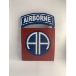 Brasão USA Airborne II War 20 x 14 cm MDF