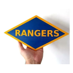 Brasão USA Rangers Mdf 19 Cm X 10 Cm - Imagem 2