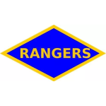 Brasão USA Rangers Mdf 19 Cm X 10 Cm
