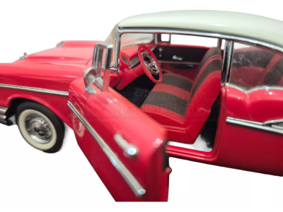 Franklin Mint 1957 Chevrolet Bel Air Vermelho Die-cast 1:24 (Usado) - Imagem 6