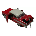 Franklin Mint 1957 Chevrolet Bel Air Vermelho Die-cast 1:24 (Usado) - Imagem 2