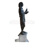 Par Estatuas Egito Antigo Sumo Sacerdote Pastóforo E Escriba Hierograma (Usado) - Imagem 4