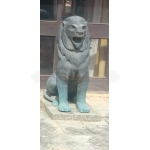 Estatua Par De Leões De Bronze Guardiões (Usado) - Imagem 4