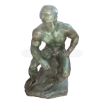 Estatua Pensador Sentado De Bronze (Usado) - Imagem 2
