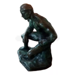 Estatua Pensador Sentado De Bronze (Usado) - Imagem 3