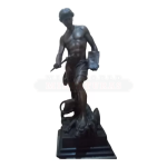 Estatua De Bronze `prime La Force` Caça Atlética Sobre Leão (Usado)