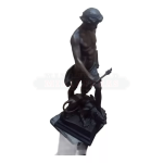 Estatua De Bronze `prime La Force` Caça Atlética Sobre Leão (Usado) - Imagem 2