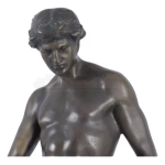 Estatua De Bronze `prime La Force` Caça Atlética Sobre Leão (Usado) - Imagem 3