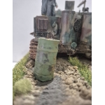 Cenário Artesanal Tanque Alemão Sturmmorser Tiger 38 CM RW 61 AUF II War 1/35 com base. - Imagem 6