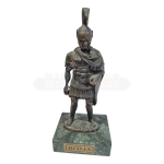 Miniatura De Oficial Romano Bronze Mármore Séc. I Dc Raro