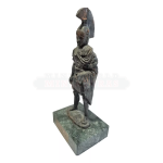Miniatura De Oficial Romano Bronze Mármore Séc. I Dc Raro - Imagem 7