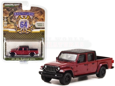 Jeep Gladiator Willys Pickup Snazzberry Red Greenlight 2021 1/64 #61020F