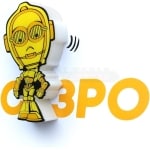 Mini Luminária C-3Po, 3D Light FX, Dourado #2004