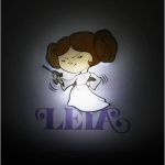 Mini Luminaria Star Wars Princessa Leia 3d Deco Light Fx #2008
