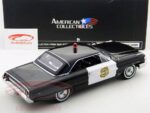 Ford Galaxie 500 1964 Police Car Sunstar 1:18 Preto 1447 - Imagem 3